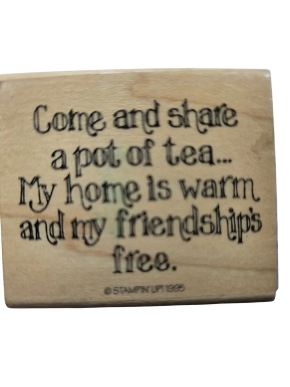 Set Of 5 Wooden Rubber Stamps With Inspirational Quotes scrap booking crafting